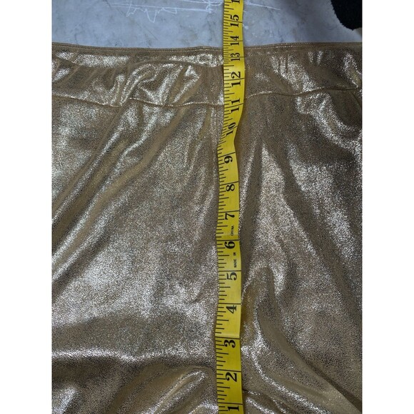 Soft Surroundings Boot Cut Leggings Women’s 2X Metallic Gold Stretchy Holiday - Picture 6 of 10